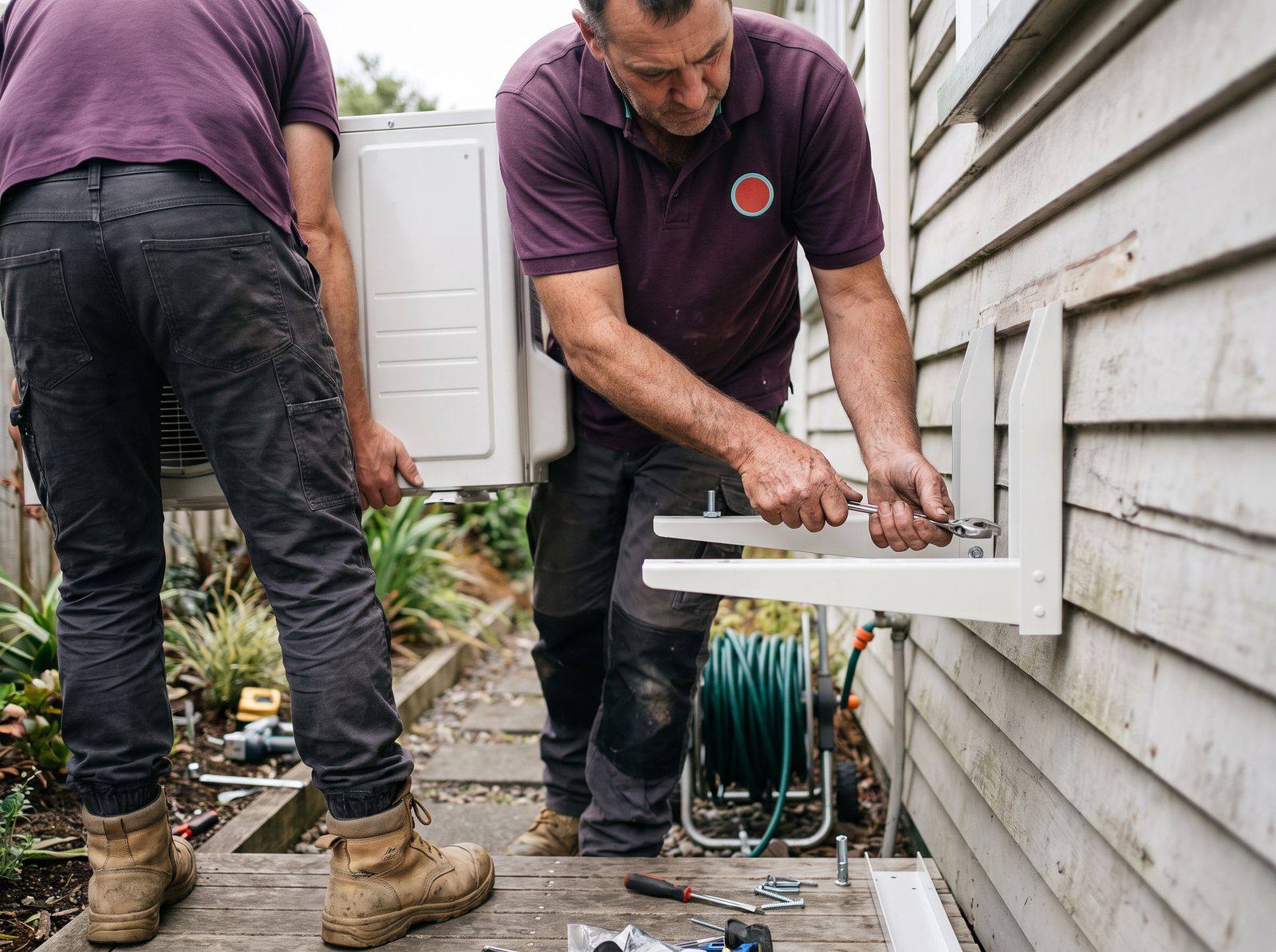 Cheeky's Heat Pumps installers with their van
